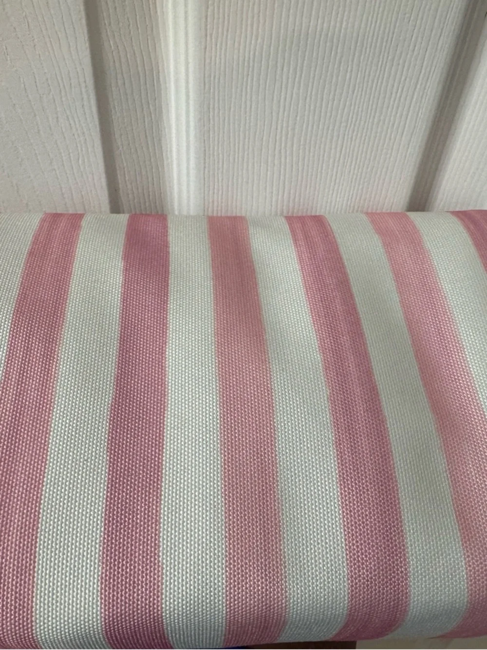 NWT Victoria's Secret Pink & White Striped Canvas Tote cooler on bottom half - Picture 5 of 6